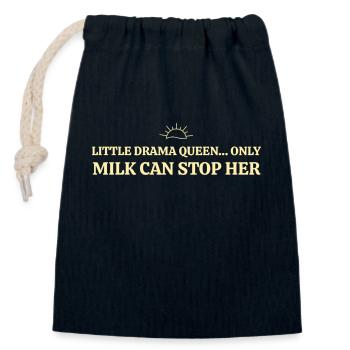 Funny sayings - Closable cotton gift bag (14x20cm) - navy - Front