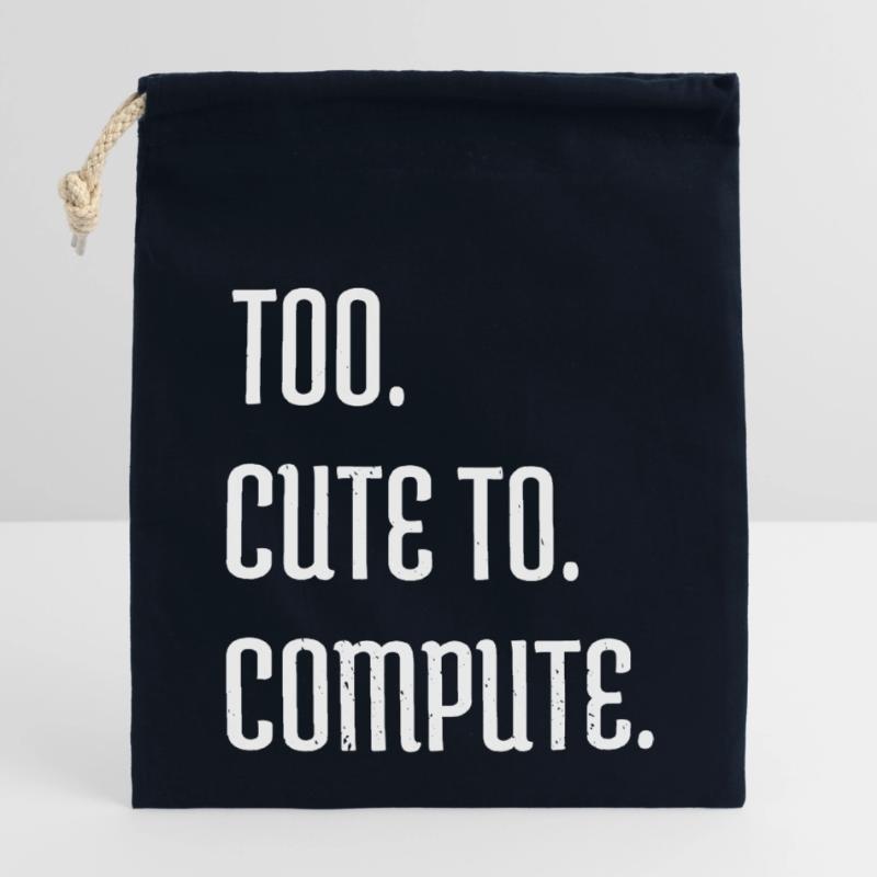 statement hacking coding hacking code Closable cotton gift bag (14x20cm)