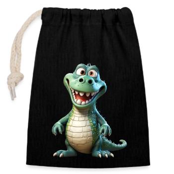Tous les dragons ne sont pas éteints - Sac cadeau en coton avec cordon (14 x 20 cm) - noir - Devant