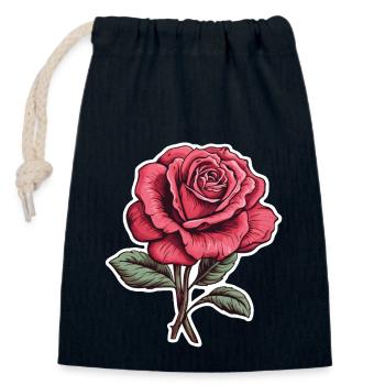 Rose pink - Verschließbarer Geschenkbeutel aus Baumwolle (14x20cm) - Navy - Vorne
