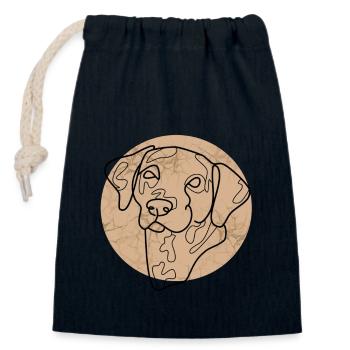 DALMATINER - Verschließbarer Geschenkbeutel aus Baumwolle (14x20cm) - Navy - Vorne