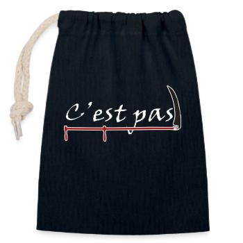 CpasFaux - Closable cotton gift bag (14x20cm) - navy - Front