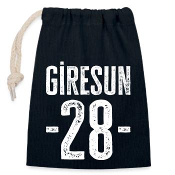 Giresun 28 – Stolz auf die Schwarzmeerregion - Verschließbarer Geschenkbeutel aus Baumwolle (14x20cm) - Navy - Vorne