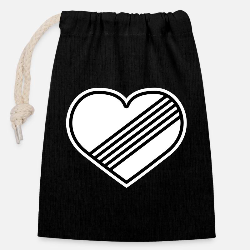 Full throttle heart against speed limit - Closable cotton gift bag (14x20cm) - black