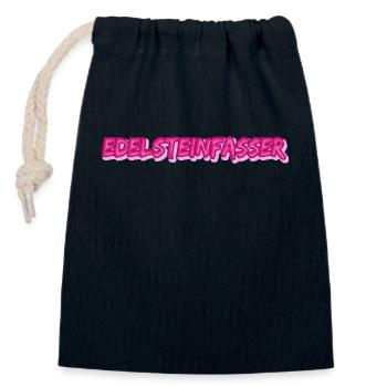 Gift for gem setters - Closable cotton gift bag (14x20cm) - navy - Front