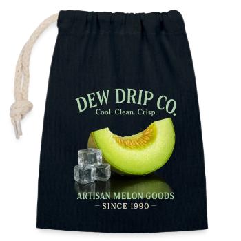 Melon Fruit Summer Holiday Lemonade - Closable cotton gift bag (14x20cm) - navy - Front