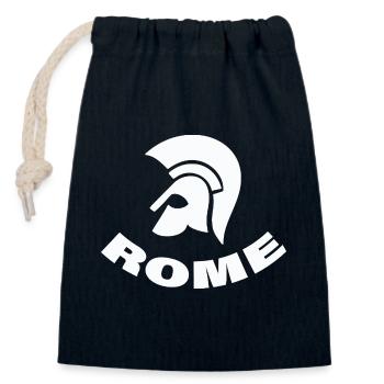 ROME - Verschließbarer Geschenkbeutel aus Baumwolle (14x20cm) - Navy - Vorne