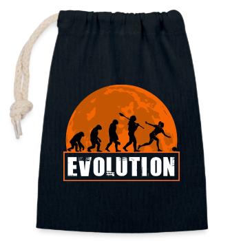 Bowling Girl Evolution Design für Sportliebhaber - Verschließbarer Geschenkbeutel aus Baumwolle (14x20cm) - Navy - Vorne
