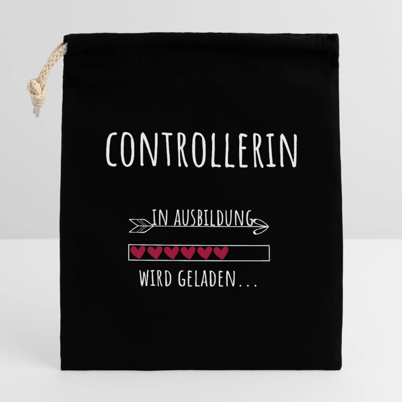 Controlling Studies Occupation Training Controller Closable cotton gift bag (14x20cm)