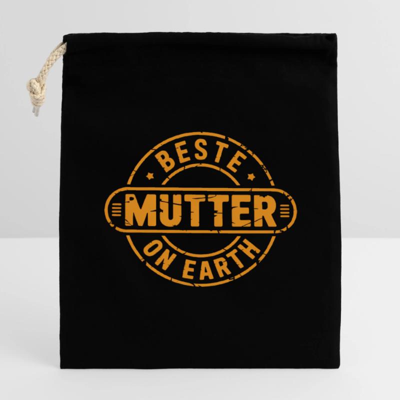 Beste Mutter Muttertag Verschließbarer Geschenkbeutel aus Baumwolle (14x20cm)