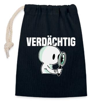 Détective - Sac cadeau en coton avec cordon (14 x 20 cm) - bleu marine - Devant