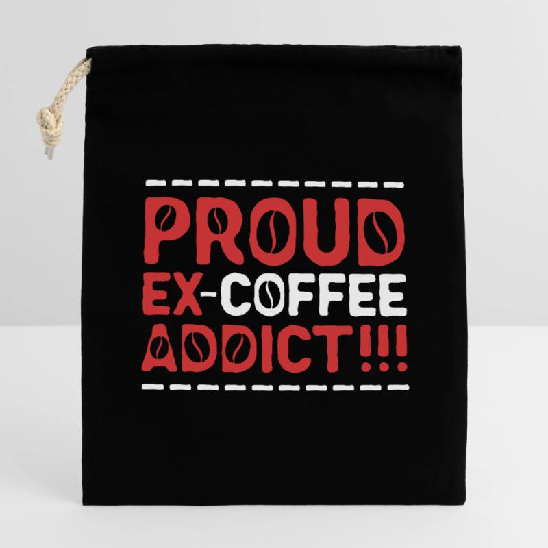 Coffee withdrawal decaffeinated ex-coffee drinker Closable cotton gift bag (14x20cm)