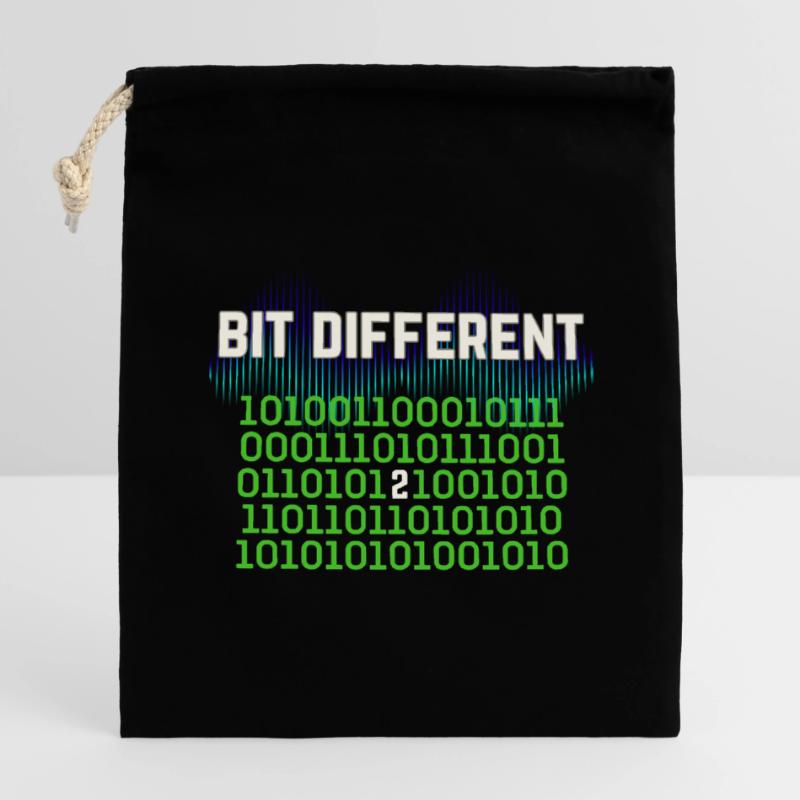 Etwas Anders – Nerdy Binary Error Design Verschließbarer Geschenkbeutel aus Baumwolle (14x20cm)