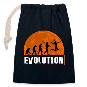 Badminton Evolution Spieler Retro Moon Sport - Verschließbarer Geschenkbeutel aus Baumwolle (14x20cm) - Navy - Vorne