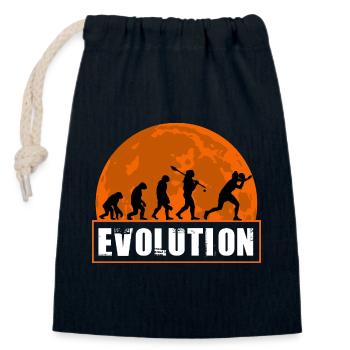 Évolution du tennis de table et du ping-pong - Sac cadeau en coton avec cordon (14 x 20 cm) - bleu marine - Devant