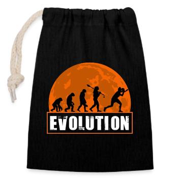 Évolution du tennis de table et du ping-pong - Sac cadeau en coton avec cordon (14 x 20 cm) - noir - Devant