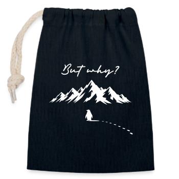 Pinguin Meme But why? Schneespur Eisberg Antarktis - Verschließbarer Geschenkbeutel aus Baumwolle (14x20cm) - Navy - Vorne