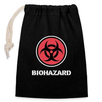 Biological Risk - Symbol, Music, Metal, Electro - Closable cotton gift bag (14x20cm) - black - Front
