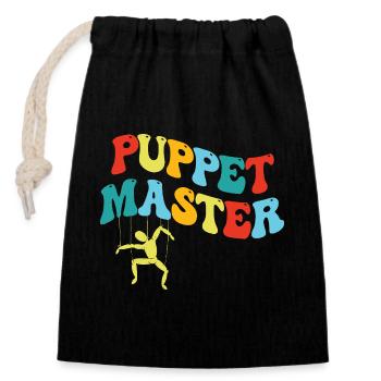 Puppet Master : Silhouette colorée de balançoire - Sac cadeau en coton avec cordon (14 x 20 cm) - noir - Devant