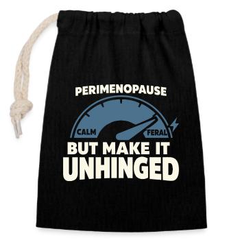 Perimenopause Humor Perimenopause - Verschließbarer Geschenkbeutel aus Baumwolle (14x20cm) - Schwarz - Vorne