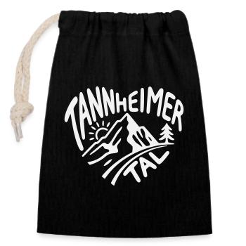 Sentier de la montagne Tannheimer Tal - Sac cadeau en coton avec cordon (14 x 20 cm) - noir - Devant