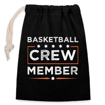 Équipe de basket-ball - Sac cadeau en coton avec cordon (14 x 20 cm) - noir - Devant
