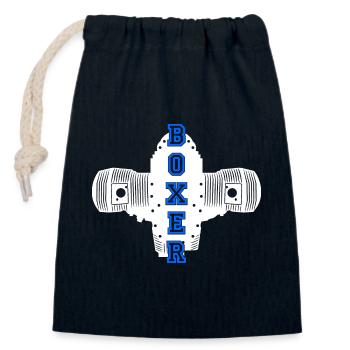 Boxer Motor Motorrad Motorradfahrer Biker - Verschließbarer Geschenkbeutel aus Baumwolle (14x20cm) - Navy - Vorne
