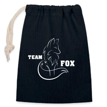 team fox fuchs symbol geschenk idee idea gift - Verschließbarer Geschenkbeutel aus Baumwolle (14x20cm) - Navy - Vorne