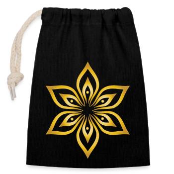 Symbol Gift Ornament Ethnic Spirit Art Orient - Closable cotton gift bag (14x20cm) - black - Front