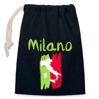Classic Milano Souvenir - Closable cotton gift bag (14x20cm) - navy - Front