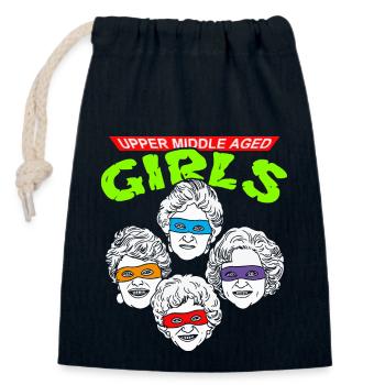 MIDDLE AGED GIRLS - Closable cotton gift bag (14x20cm) - navy - Front