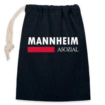 Mannheim Monnem Mannheimat - Closable cotton gift bag (14x20cm) - navy - Front