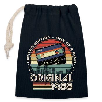 édition limitée 1988 36e anniversaire - Sac cadeau en coton avec cordon (14 x 20 cm) - bleu marine - Devant