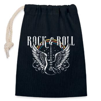 Rock & Roll Guitar - Verschließbarer Geschenkbeutel aus Baumwolle (14x20cm) - Navy - Vorne