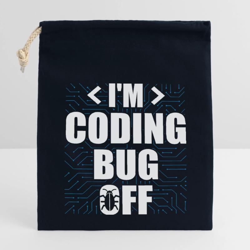 Ich bin Coding Bug Off It Specialists Software Verschließbarer Geschenkbeutel aus Baumwolle (14x20cm)