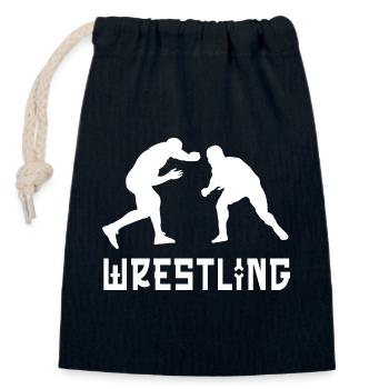 Wrestling - Verschließbarer Geschenkbeutel aus Baumwolle (14x20cm) - Navy - Vorne