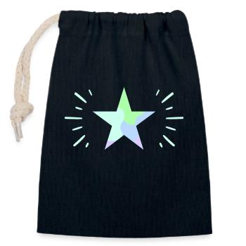 Pastel Shining Star - ApriNoeScor - Closable cotton gift bag (14x20cm) - navy - Front