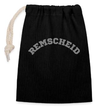 Remscheid - Verschließbarer Geschenkbeutel aus Baumwolle (14x20cm) - Schwarz - Vorne