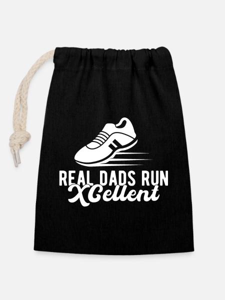 Conception de coureur de cross-country - XC Coach - Course à pied - Sac cadeau en coton avec cordon (14 x 20 cm) - noir