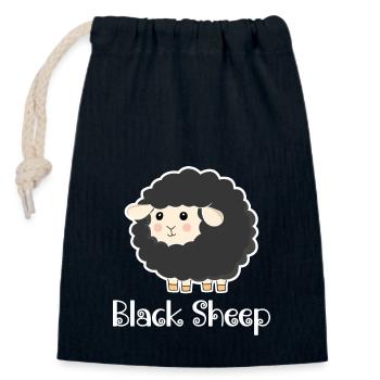 Black Sheep - Closable cotton gift bag (14x20cm) - navy - Front
