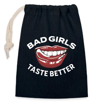 Bad Girls Taste Better Tattooed Girls B - Closable cotton gift bag (14x20cm) - navy - Front