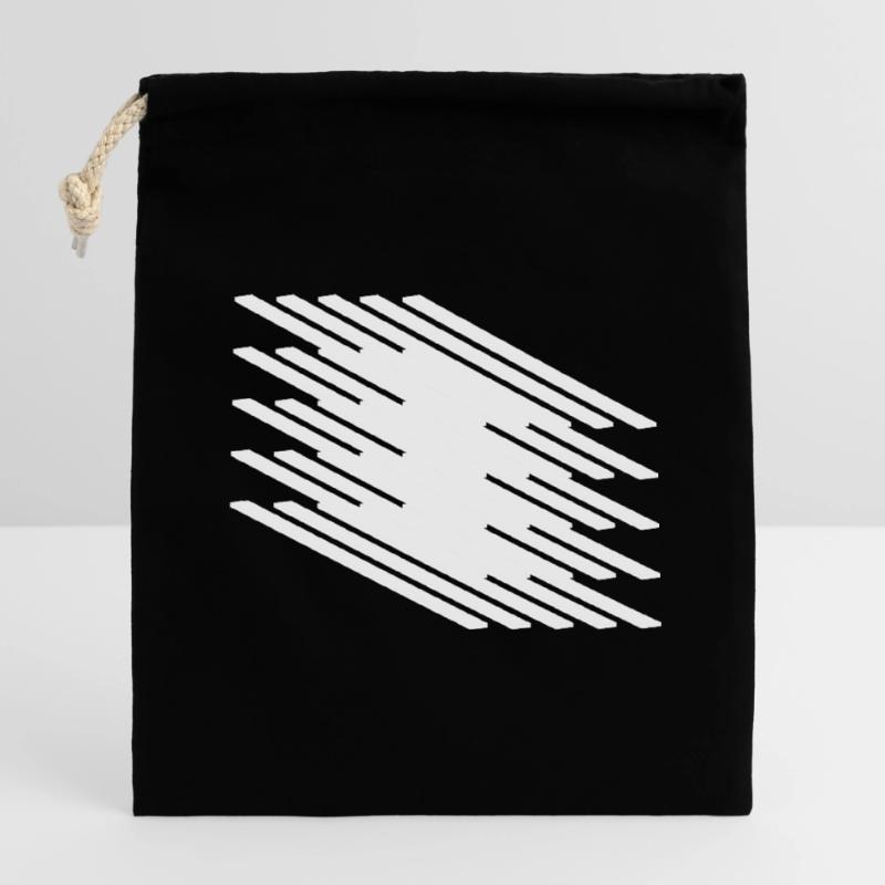 Abstract Dynamic Line Pattern Closable cotton gift bag (14x20cm)