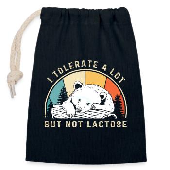 Milk Allergy Lactose Intolerance Flatulence - Closable cotton gift bag (14x20cm) - navy - Front