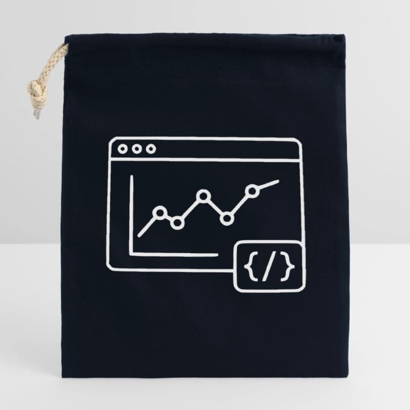 Web Analyse Chart Coding Browser Vektor Verschließbarer Geschenkbeutel aus Baumwolle (14x20cm)