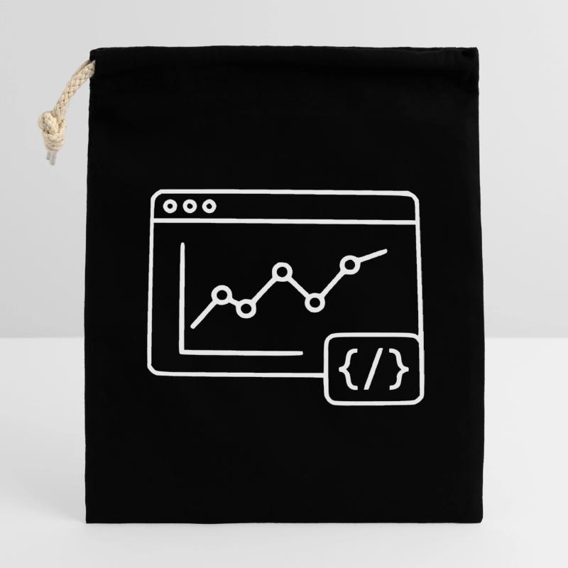 Web Analyse Chart Coding Browser Vektor Verschließbarer Geschenkbeutel aus Baumwolle (14x20cm)