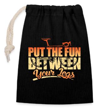 VTT VTT Vélo de Parole Descendance VTT - Sac cadeau en coton avec cordon (14 x 20 cm) - noir - Devant
