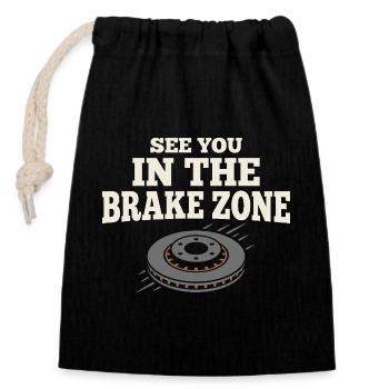 Autocross de piste de la Journée de la Piste Poussière de Frein HPDE - Sac cadeau en coton avec cordon (14 x 20 cm) - noir - Devant