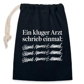 Ein Kluger Arzt Medizinstudent Praxis Ärzte Arzt - Verschließbarer Geschenkbeutel aus Baumwolle (14x20cm) - Navy - Vorne