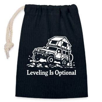 Leveling Ist Optional Offroad Camper - Verschließbarer Geschenkbeutel aus Baumwolle (14x20cm) - Navy - Vorne