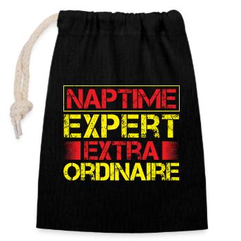 Anesthésiste Anesthésie Extra Ordinaire - Sac cadeau en coton avec cordon (14 x 20 cm) - noir - Devant